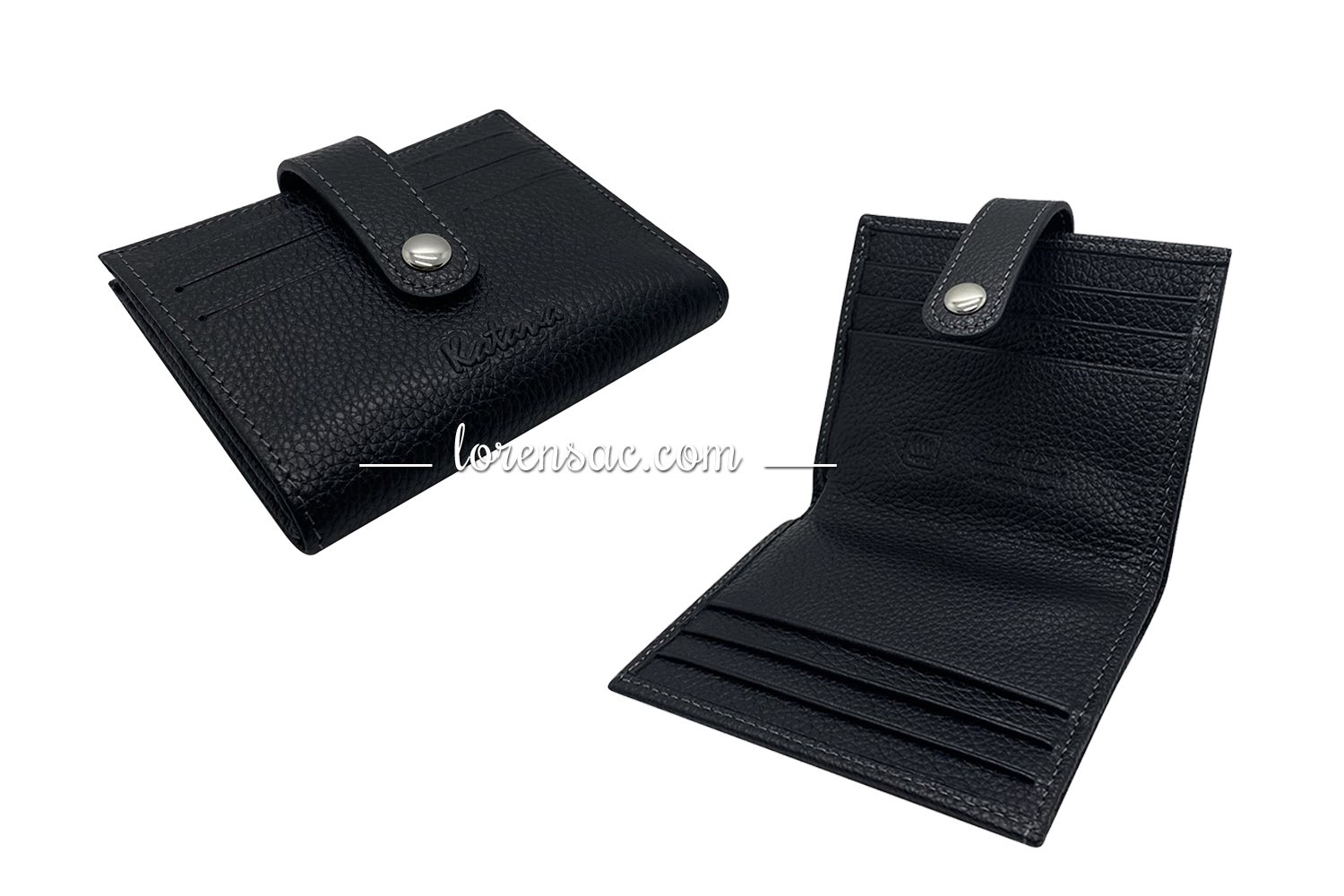 Porte carte anti rfid cuir vachette noir