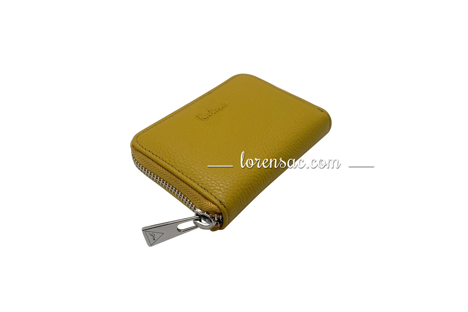 Porte carte rfid femme jaune en cuir